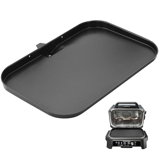 Grill Griddle Plate XSKGRIDLXL Griddle Pan for Ninja Woodfire Pro XL Grill OG800 OG900 Series, Heavy-Duty Non-Stick Griddle Pan with Oil Hole, Ninja Grill Flat Top Griddle Plate Accessories