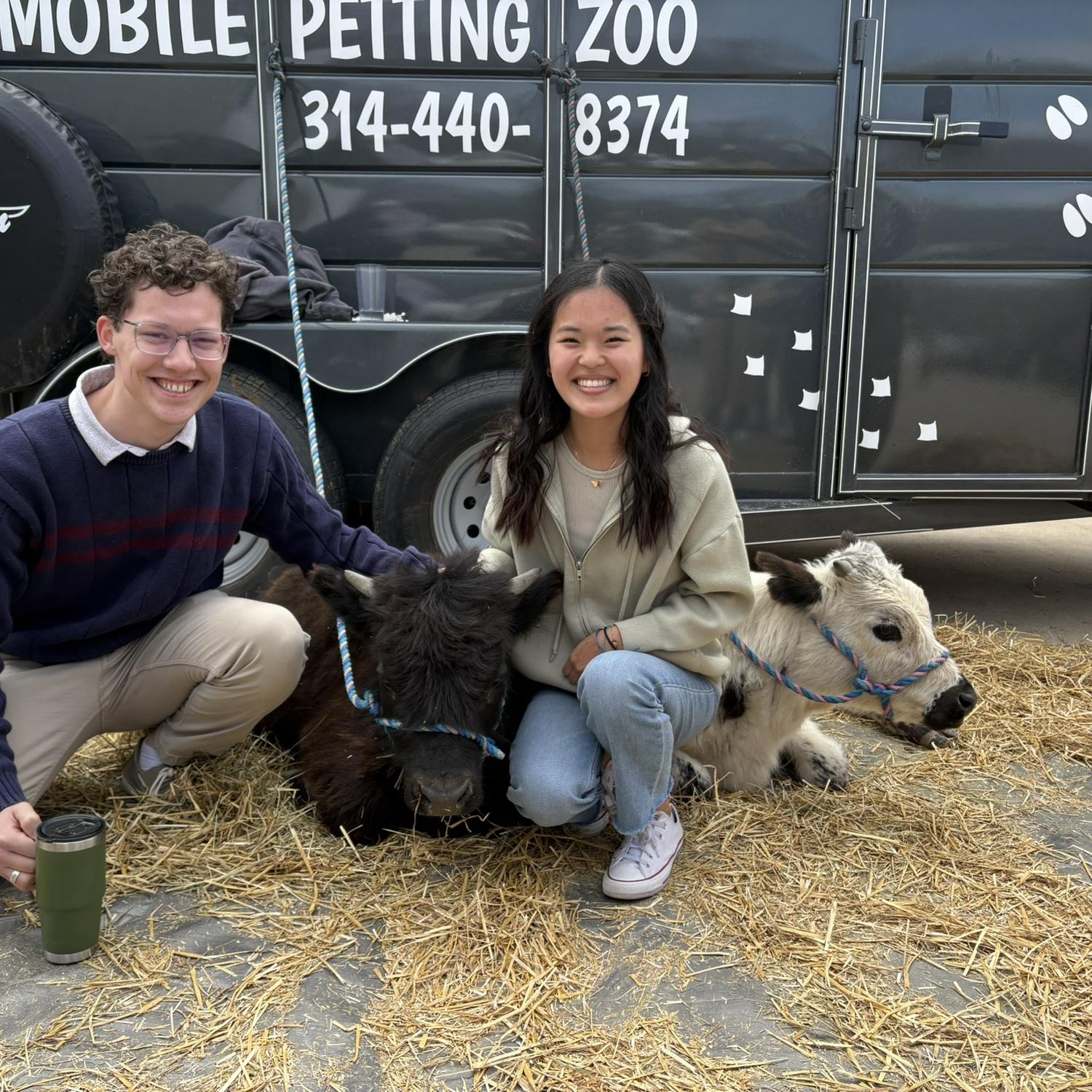 One of our dates was getting Mexican food and petting fluffy cows! Two of Madeline’s favorite things!