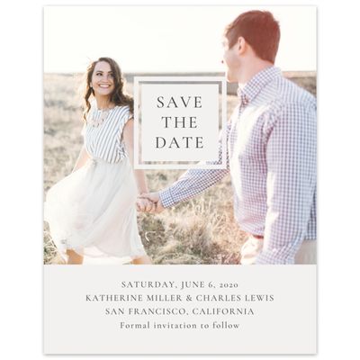 Smoke, Grey Wedding Digital Save the Date - Potter Portrait