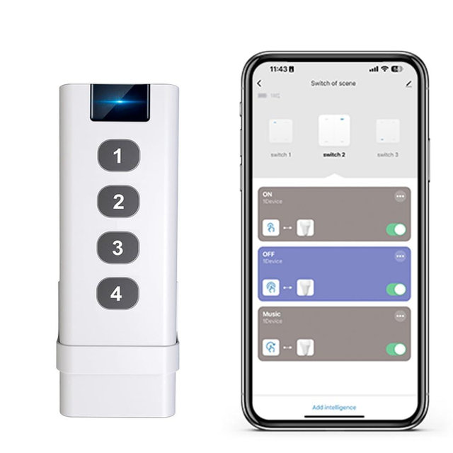 IHSENO ZigBee3.0 Scene Remote Button Tuya Smart Remote, Need Zigbee Hub, Smart Switch ZigBee Remote Panel Work with Tuya Smart Life APP (1)