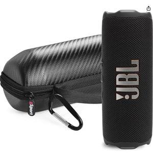 JBL FLIP 7 Waterproof Portable Speaker Bundle with gSport Carbon Fiber Case (Black)