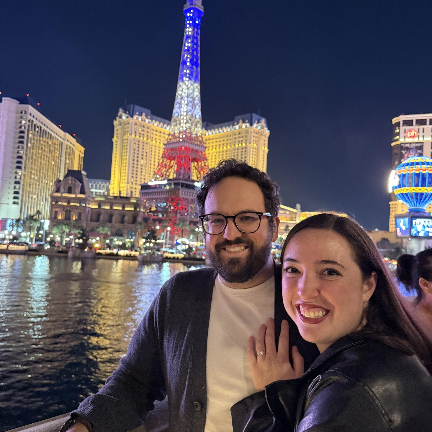 Our first time in Vegas, of course we needed another picture in front of the Eiffel tower