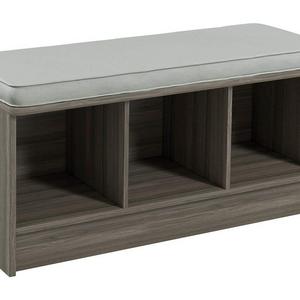 ClosetMaid 3258 Cubeicals 3-Cube Storage Bench, Natural Gray