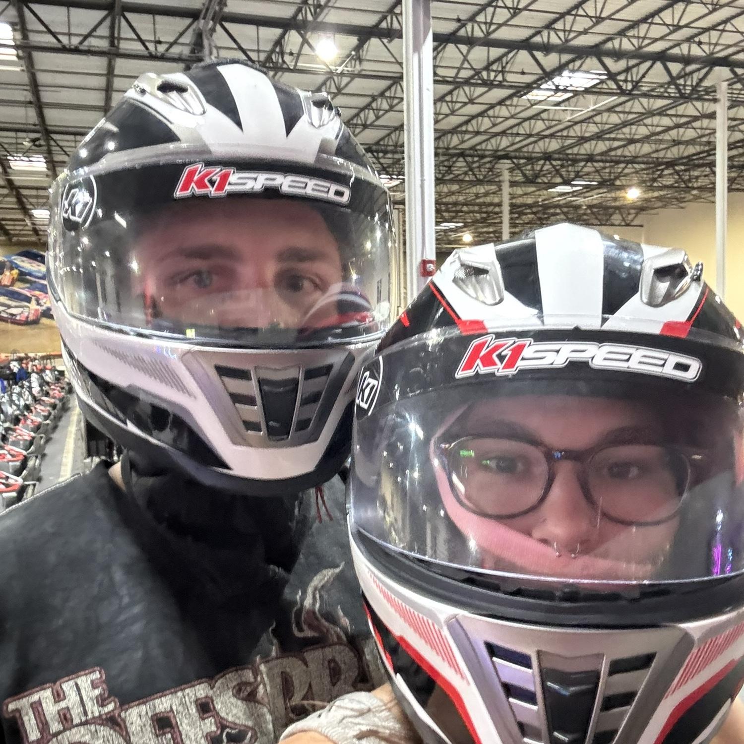 gunners bday indoor go cart racing !