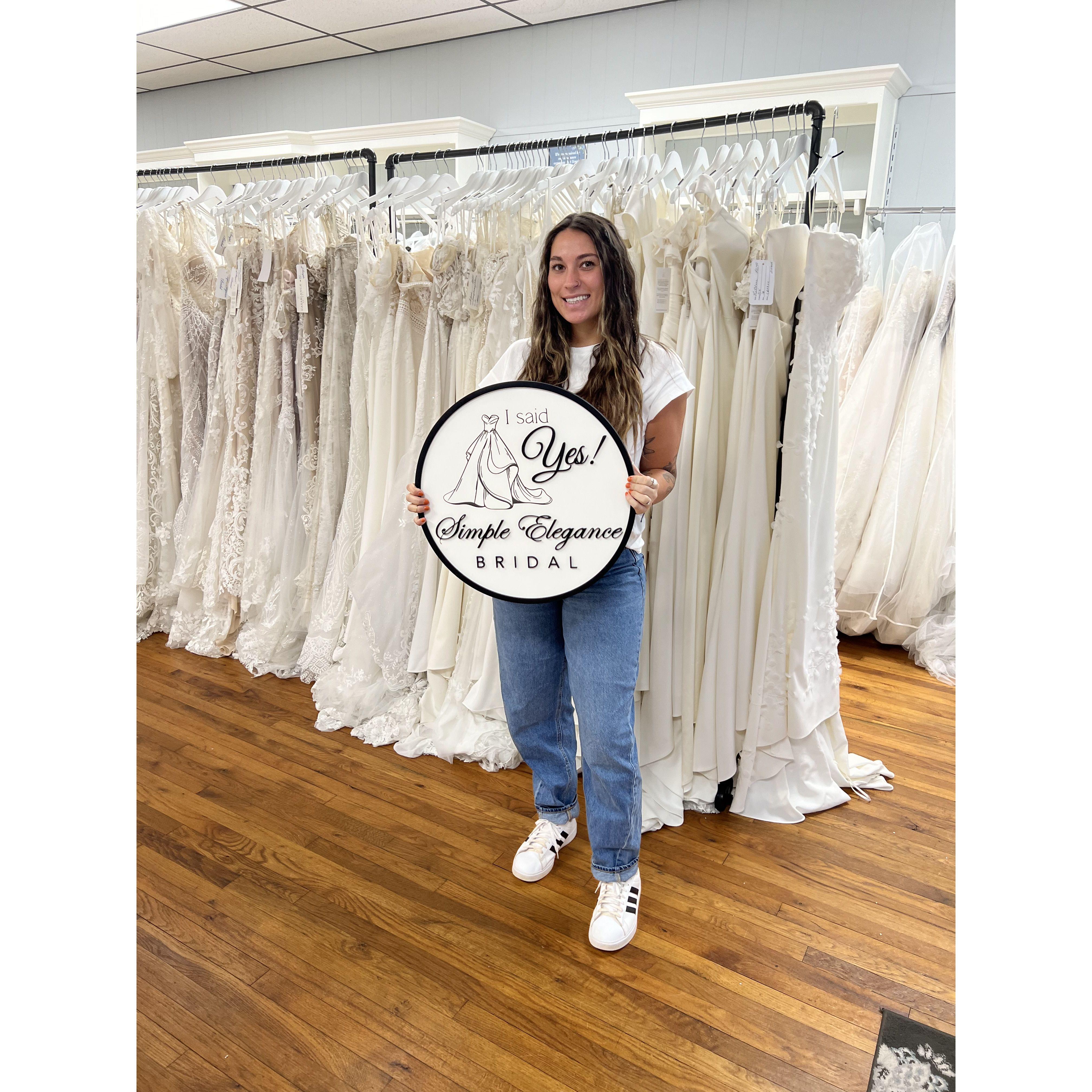 Said YES to the dress!