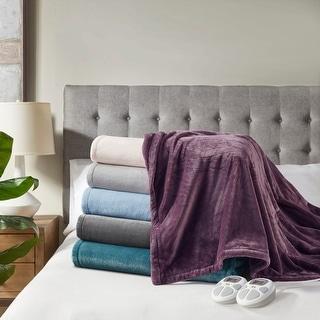 Plush Heated Blanket by Serta - King - Ivory