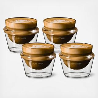 Latte Cup, Set of 4