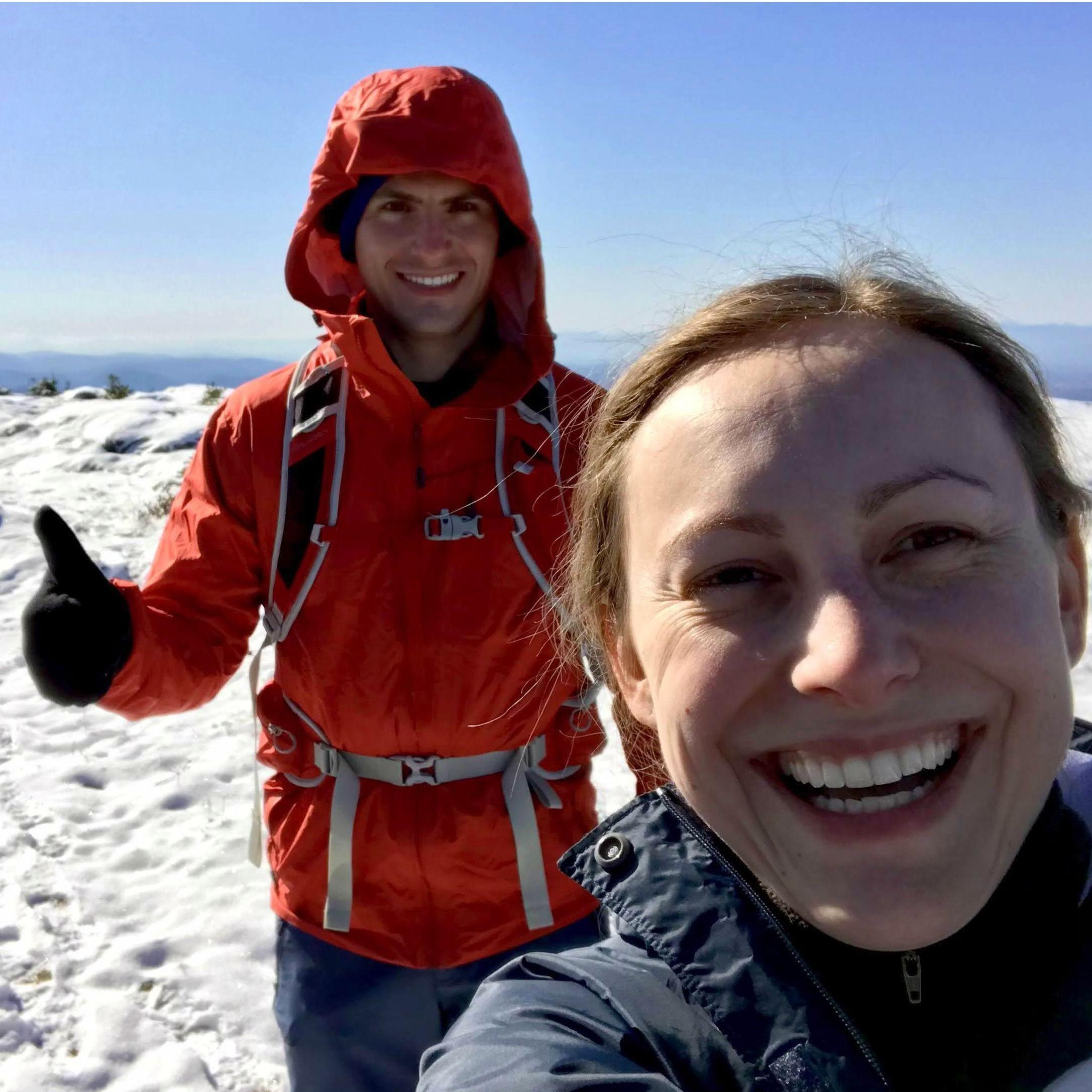 Maximizing time outside during the pandemic on a mountain somewhere in NH