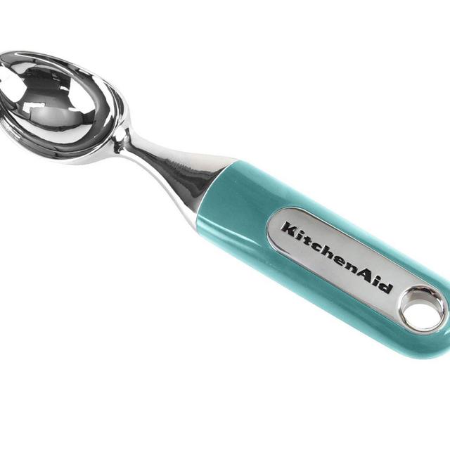 KitchenAid Stainless Steel Ice Cream Scoop, Aqua Sky
