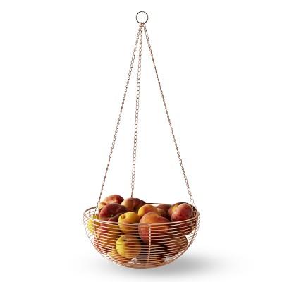 Copper Hanging Wire Fruit Basket, Single