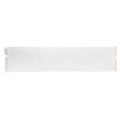 90" x 20" Cotton Textured Table Runner White - Threshold™