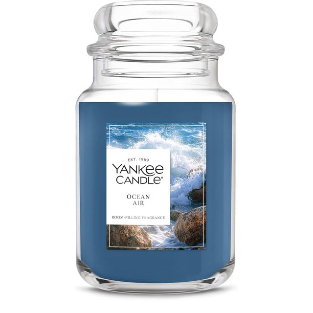 Yankee Candle Ocean Air Scented Candle, 22oz Large Jar with up to 150 Hour Burn Time, Giftable