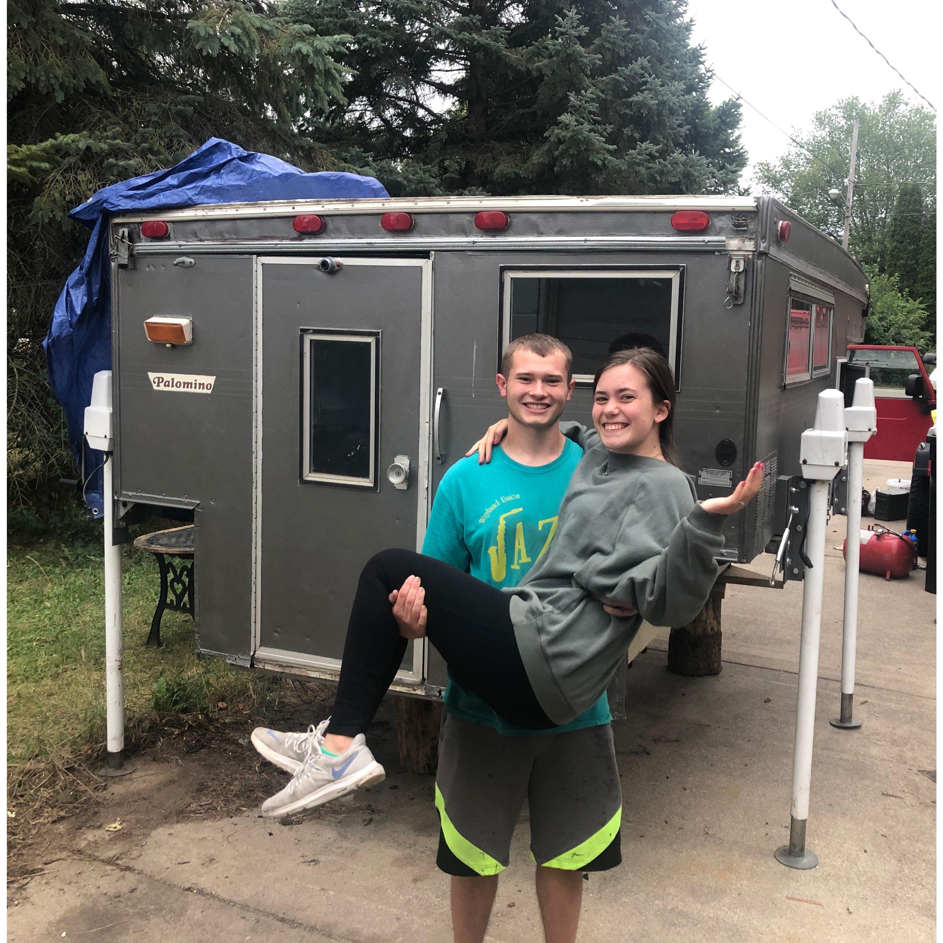 Jordan and Bella With Their Camper! 2021