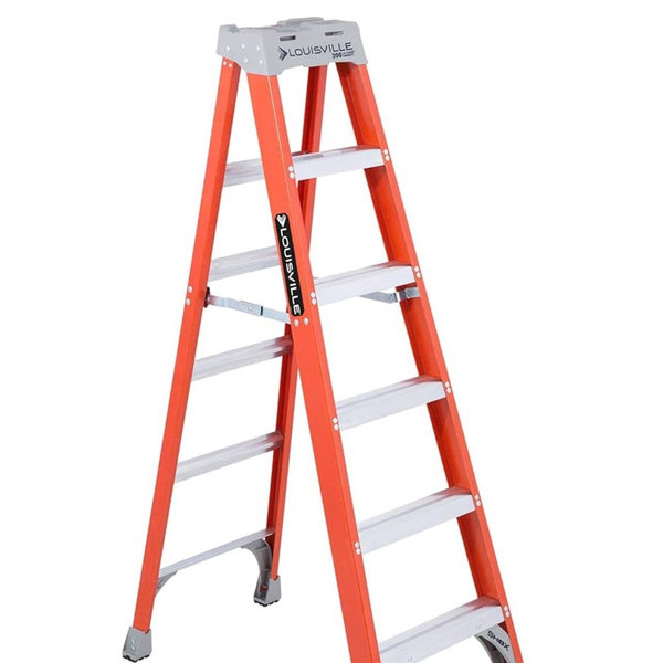 Louisville Ladder 6-Foot Fiberglass Step Ladder, 300-Pound Load Capacity, Type IA, FS1506