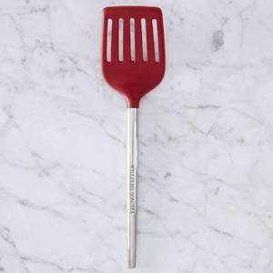 Williams Sonoma Stainless-Steel Silicone Slotted Turner, Red