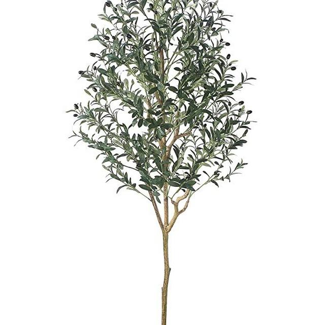 Phimos Artificial Olive Tree Tall Fake Potted Olive Silk Tree with Planter Large Faux Olive Branches and Fruits Artificial Tree for Modern Home Office Living Room Floor Decor Indoor (6.23FT)