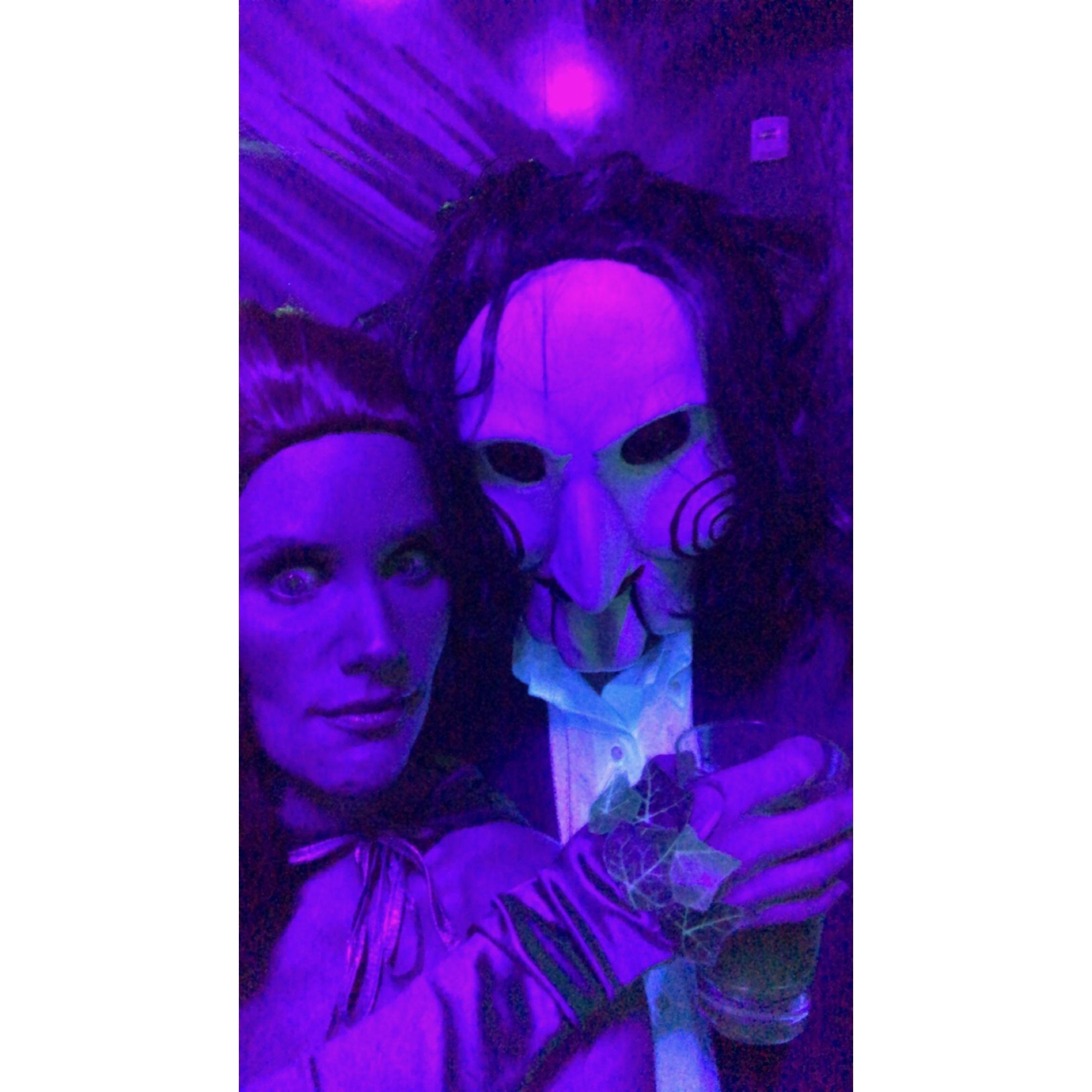 October 2019 - Halloween Weekend - Amber dressed as 'Poision Ivy' from the movie, Batman, and Sean dressed as 'Jigsaw' from the movie, Saw.
