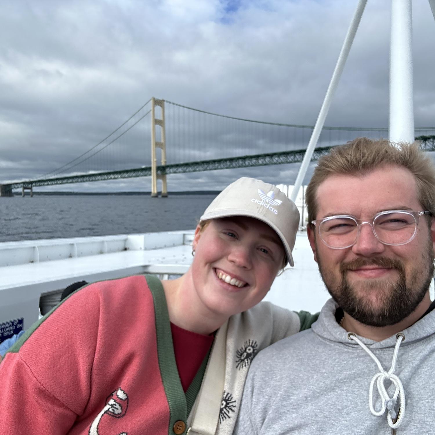 Bailee's first ferry boat ride
