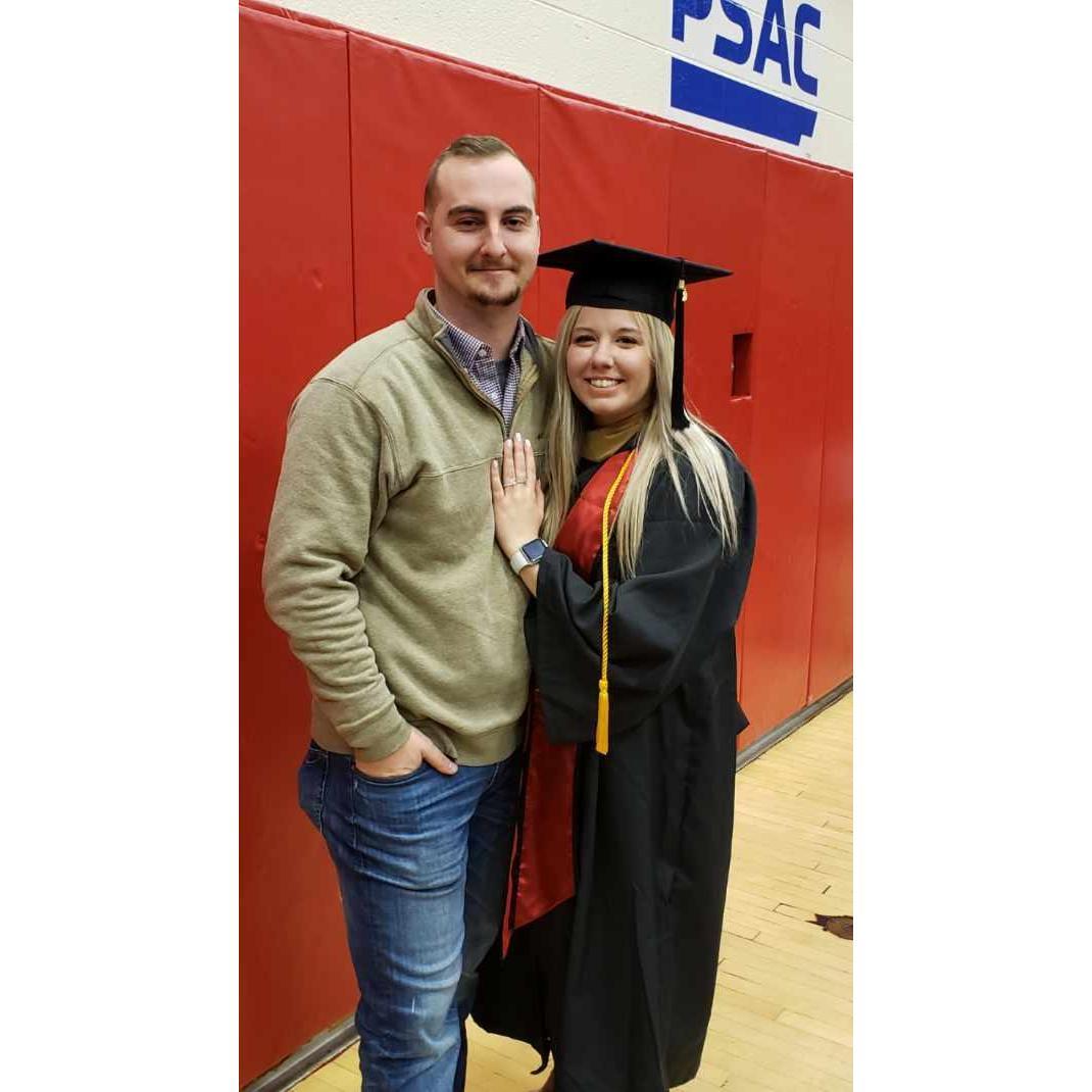 Engaged at Rachel’s graduation
