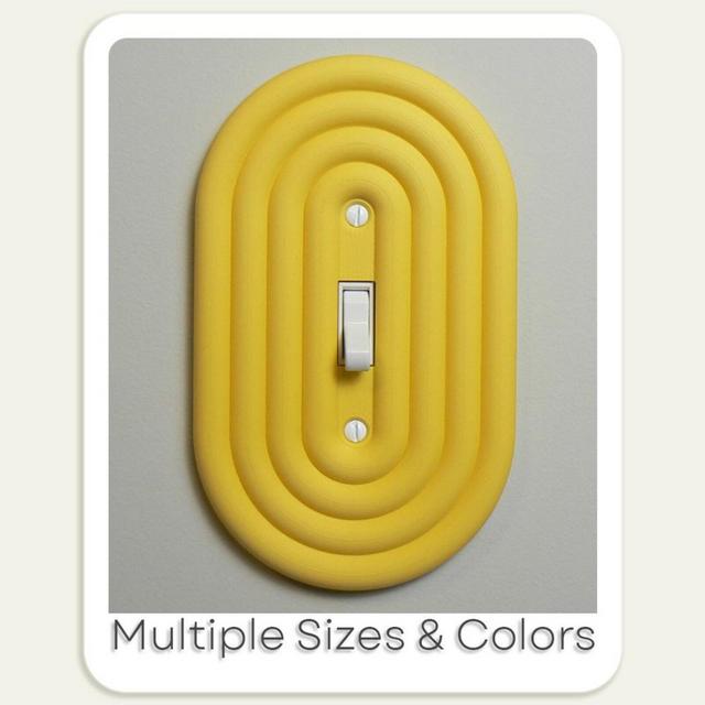 Mid-Century Modern Oval Light Switch Cover Plate for Toggle Light Switches