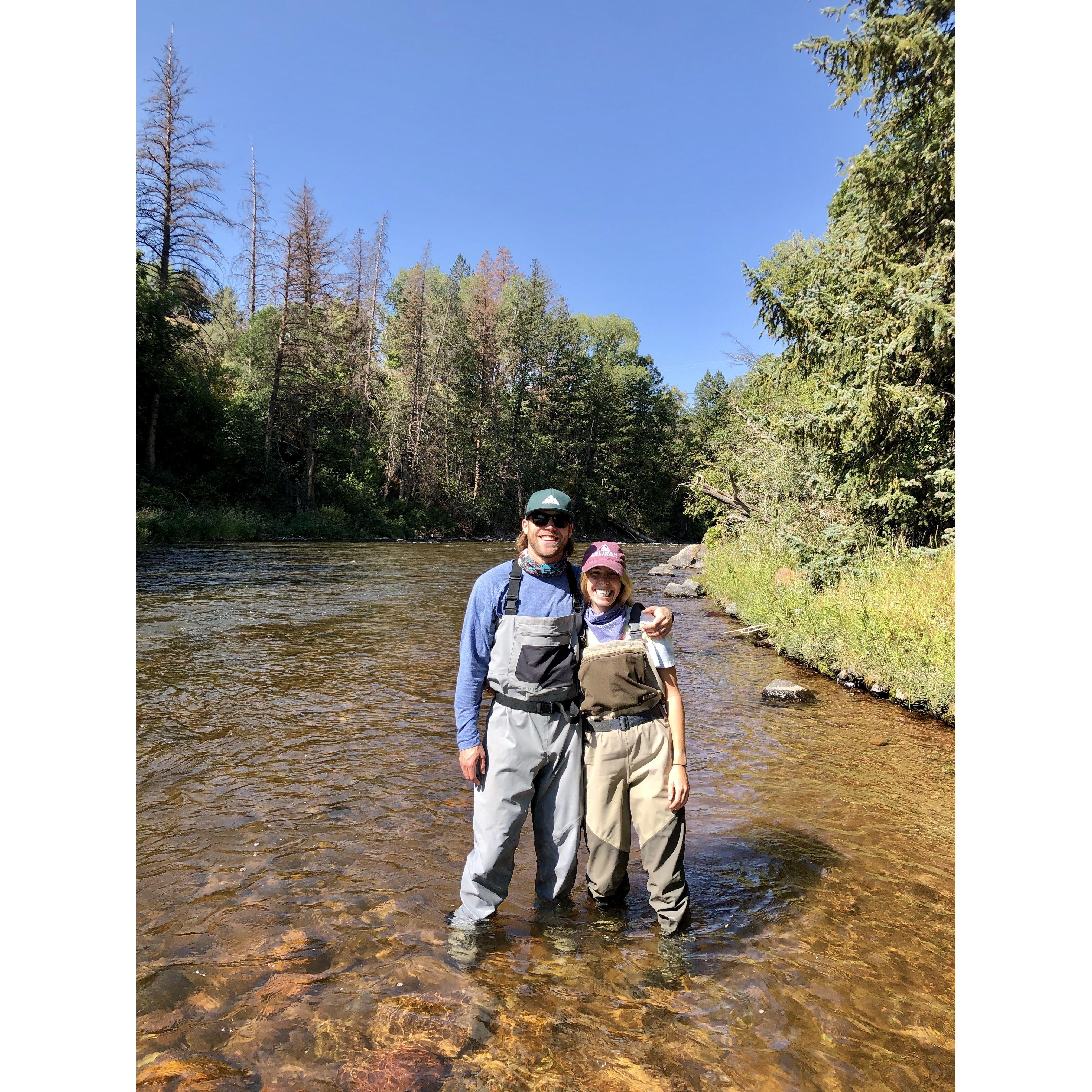 First fly fishing trip together on the Roaring Fork in Aspen, CO (where Megan caught a bigger fish than PK)
[September 2020]
