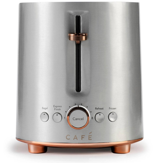 Café Express Finish 2 Slice Metal Toaster Stainless Steel