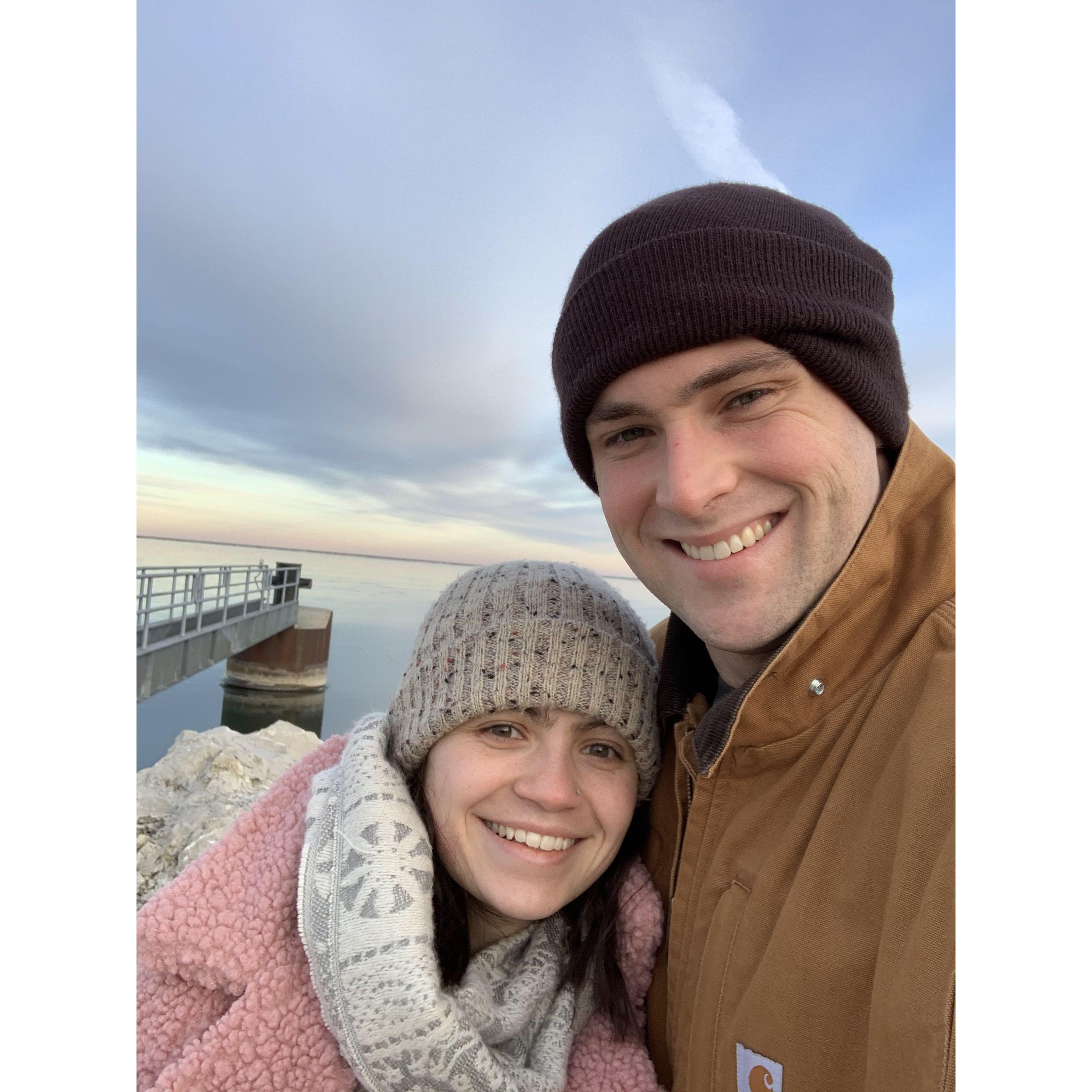 Visiting Wisconsin when we lived in Chicago in 2020-2021 - it was 2 degrees in this pic