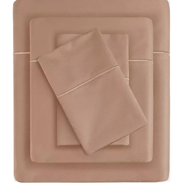 600 Thread Count Pima Cotton Sateen 4-Pc. Sheet Set, King- Rose Gold