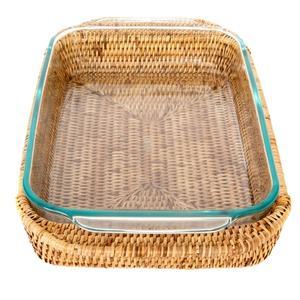 Rattan Pyrex Tray