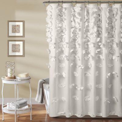 Lush Décor Riley Shower Curtain in White