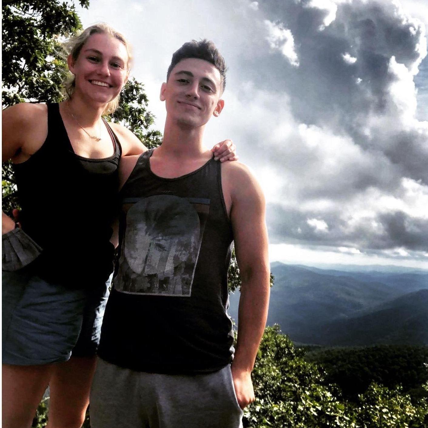 August 2020. Ellie and Franco's first hike (blood mountain Georgia)