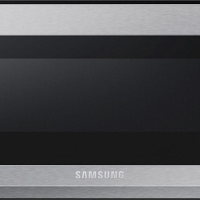 Samsung - 1.1 cu. ft. Smart SLIM Over-the-Range Microwave with 550 CFM Hood Ventilation, Wi-Fi & Voice Control - Stainless steel