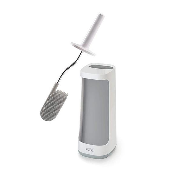 Joseph Joseph Flex Toilet Brush with Holder and Storage Caddy, Gray
