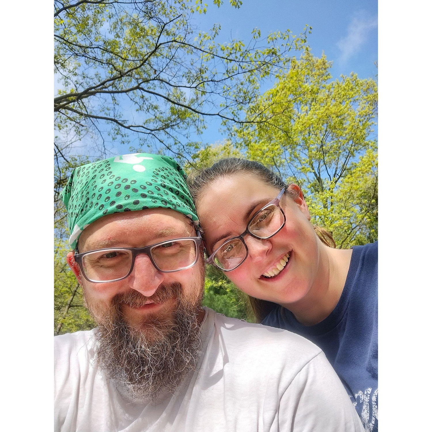 Enjoying nature up at Dave's land.