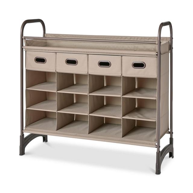 Neatfreak Maximize Stackable 16-Cubby Shoe Organizer with 4 Drawers