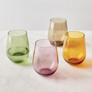 Tossware Reserve Outdoor Stemless Wine Glasses, Set of 4