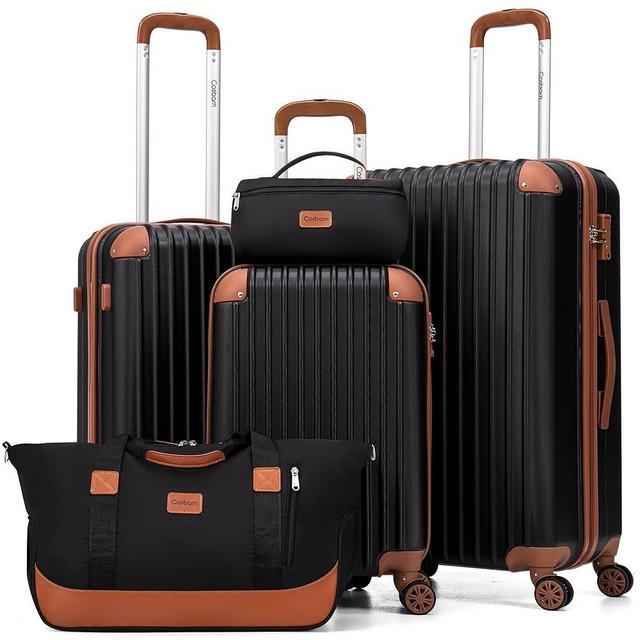 Cosbarn Luggage Sets 5 Piece Suitcases with Wheels, Suitcase Set ABS Hard Case Luggage with TSA Lock Spinner Wheels Durable Travel Luggage
