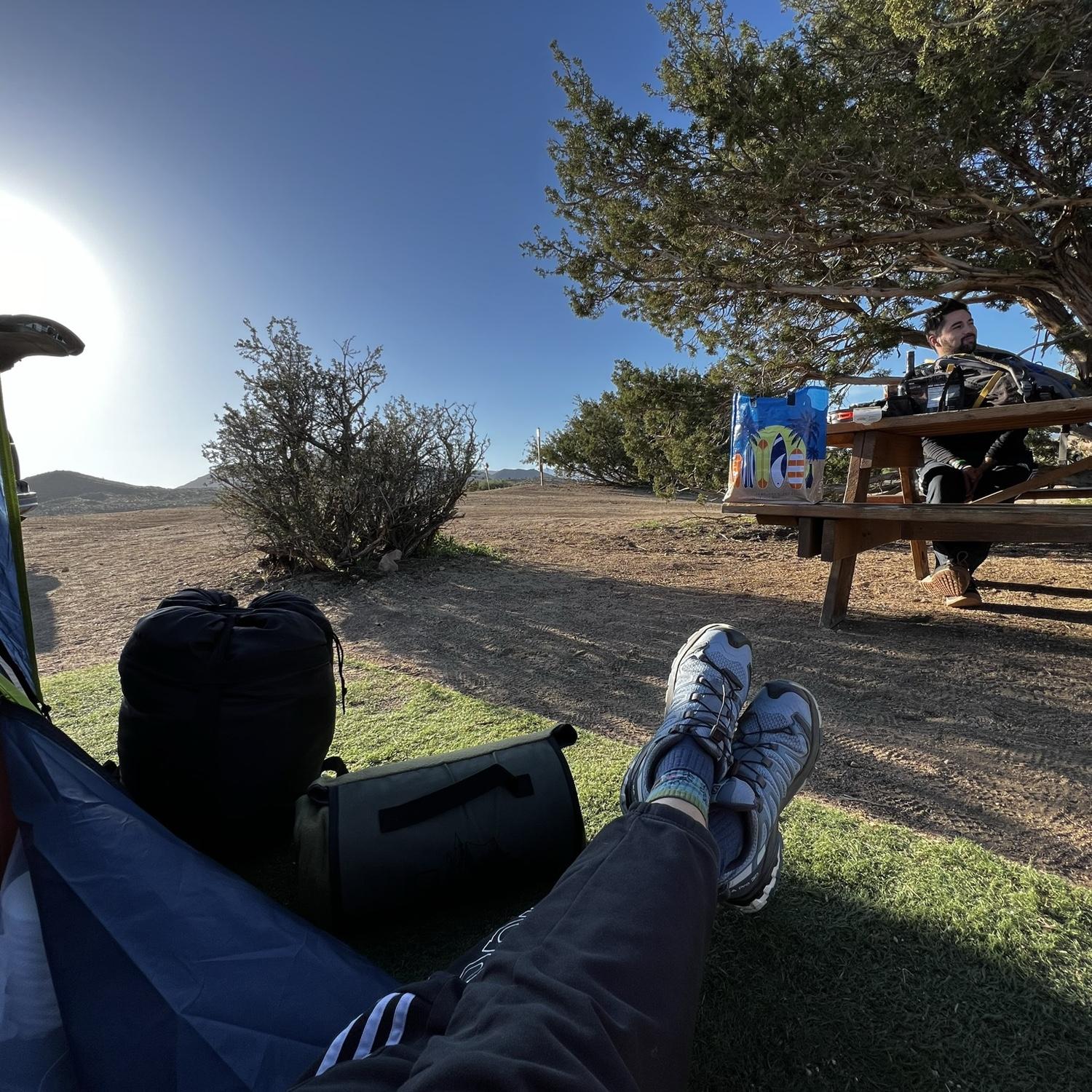 KC's first camping trip (Apple Valley)