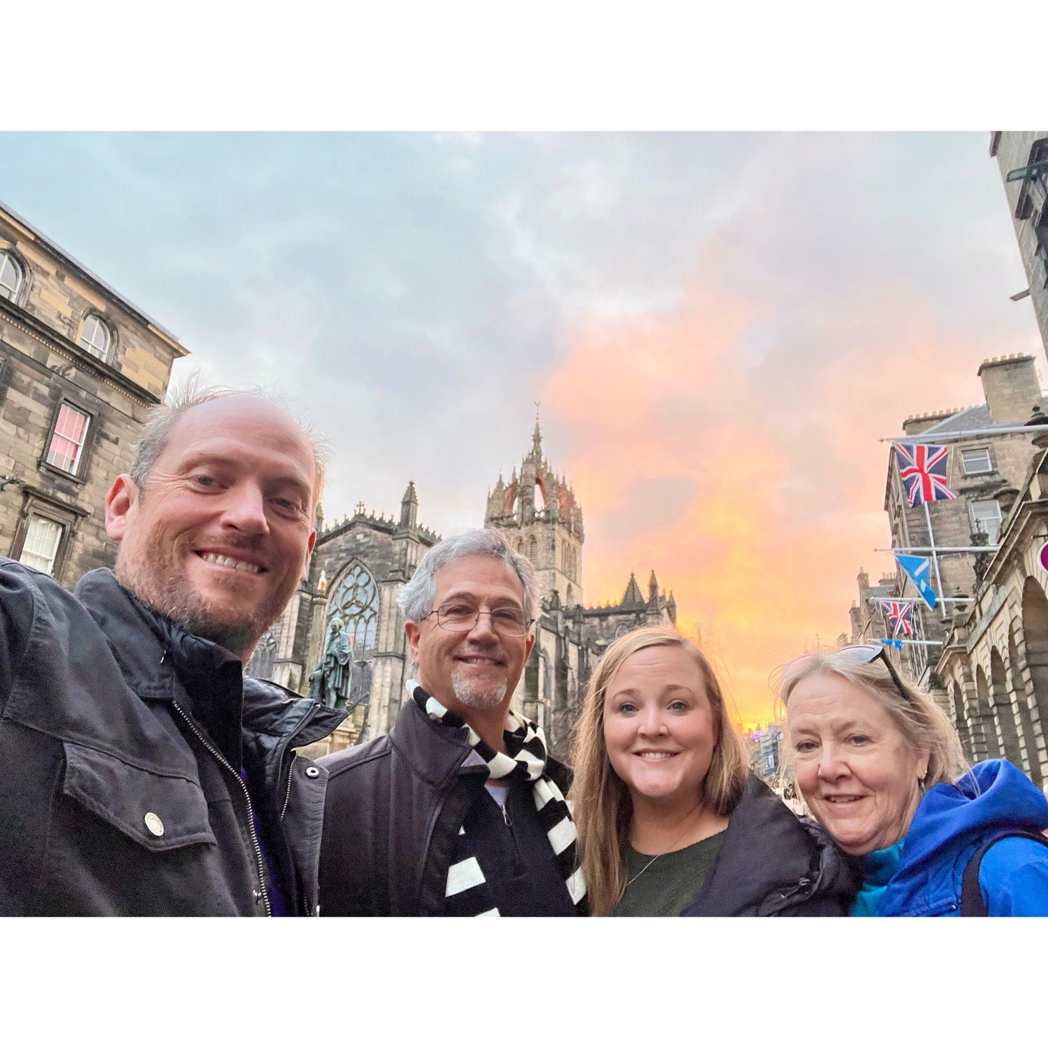 Royal Mile with Maggie's Parents in Scotland