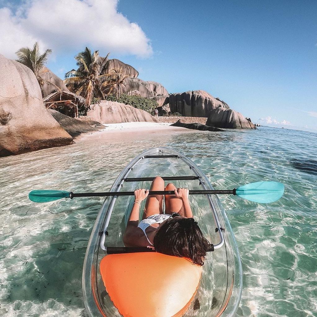Honeymoon Fund: Clear Bottom Kayak Rental on La Digue