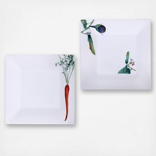 Kyoka Shunsai Square Plate, Set 2