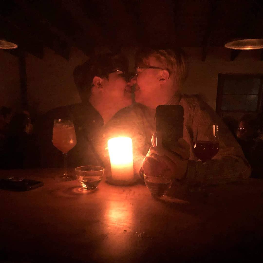 Our first Valentine's Day date at a hipster wine bar.
