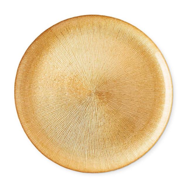 Gold Starburst Glass Charger, Set of 4