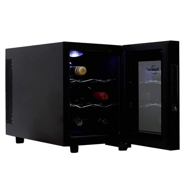 Koolatron Urban Series 6 Bottle Wine Cooler, Thermoelectric Wine Fridge, 0.65 cu. ft. Freestanding Wine Refrigerator for Small Kitchen, Apartment, Condo, Cottage, RV