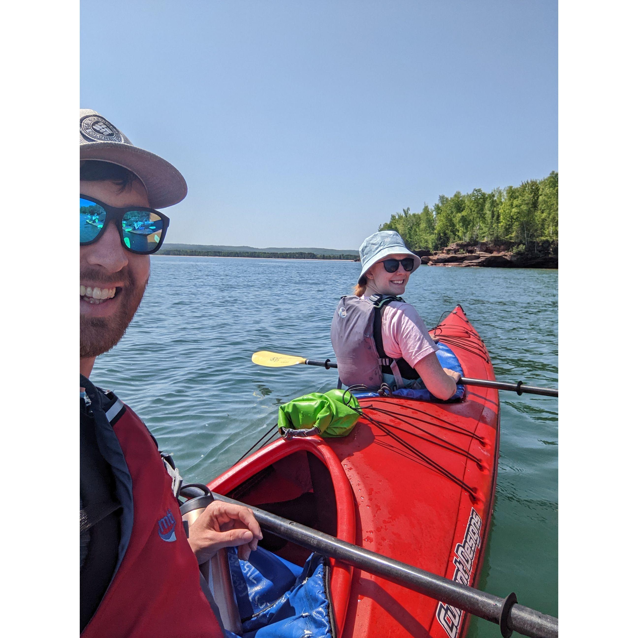Kayaking in Lake Superior