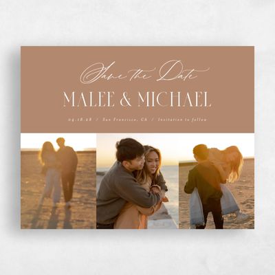 Camel, Brown Wedding Save the Date - Portsmouth Landscape