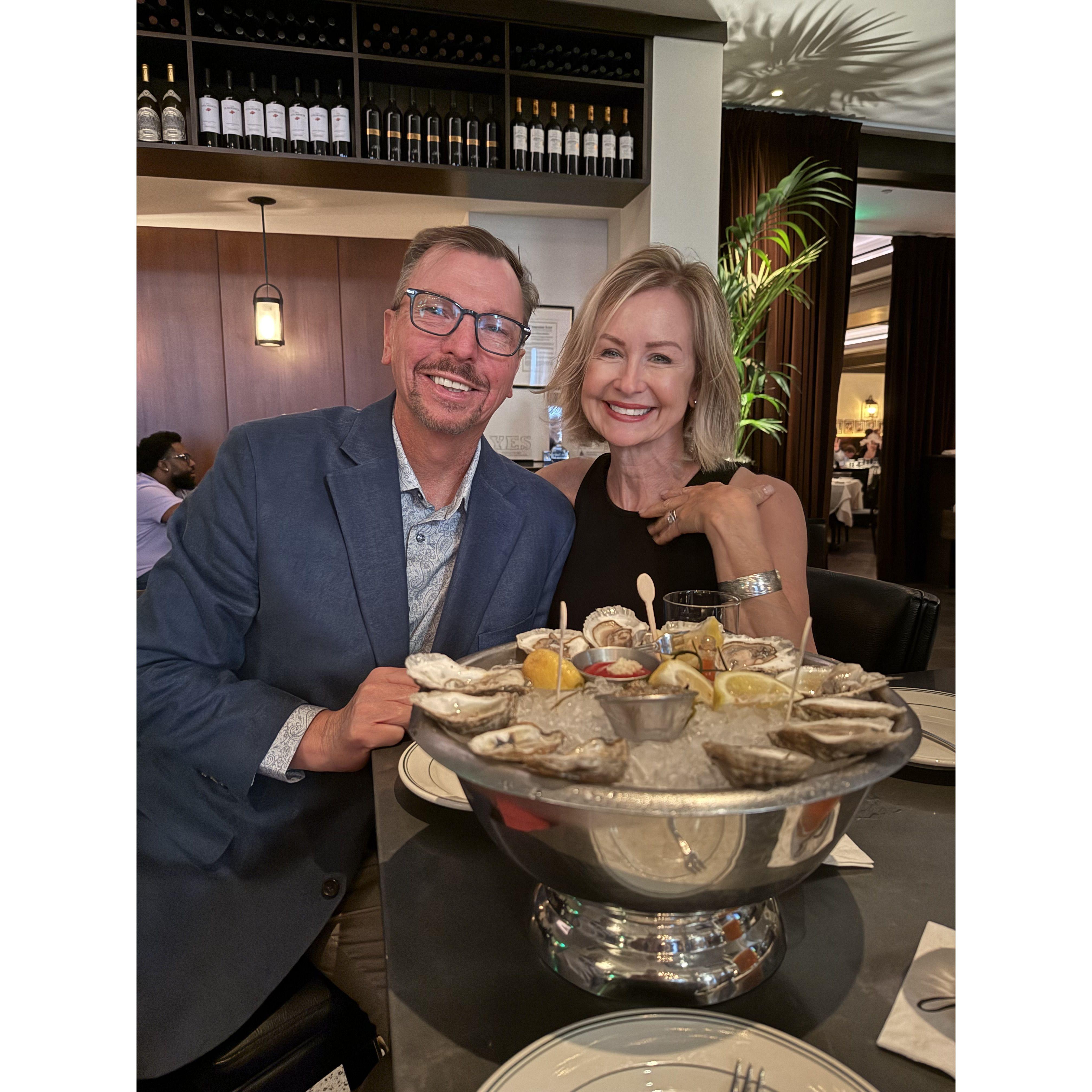 Good thing we both love oysters on the half shell.
