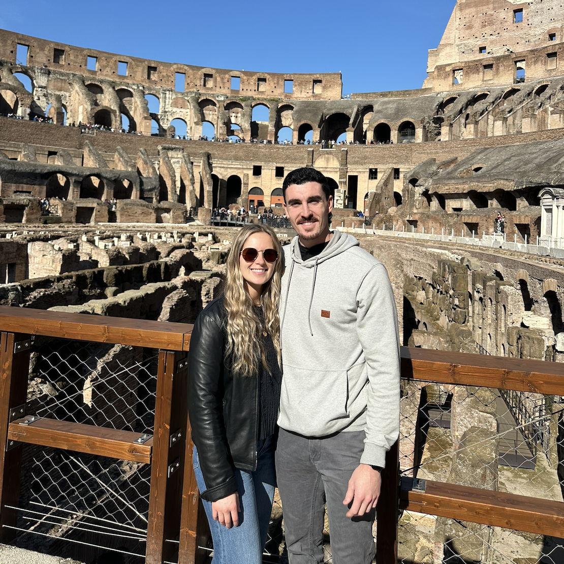 The Colosseum in Rome, Italy.
