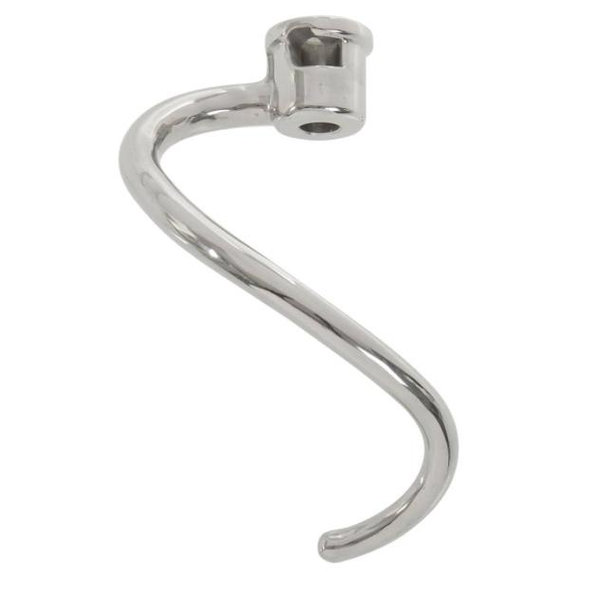 KitchenAid KSMC7QDH, Stainless Steel Dough Hook Attachment for 7 Quart & 8 Quart Bowl-Lift Stand Mixers, Heavy Duty Mixer Kneading Attachment, Commercial Mixer Dough Hook, Silver, Pack of 1
