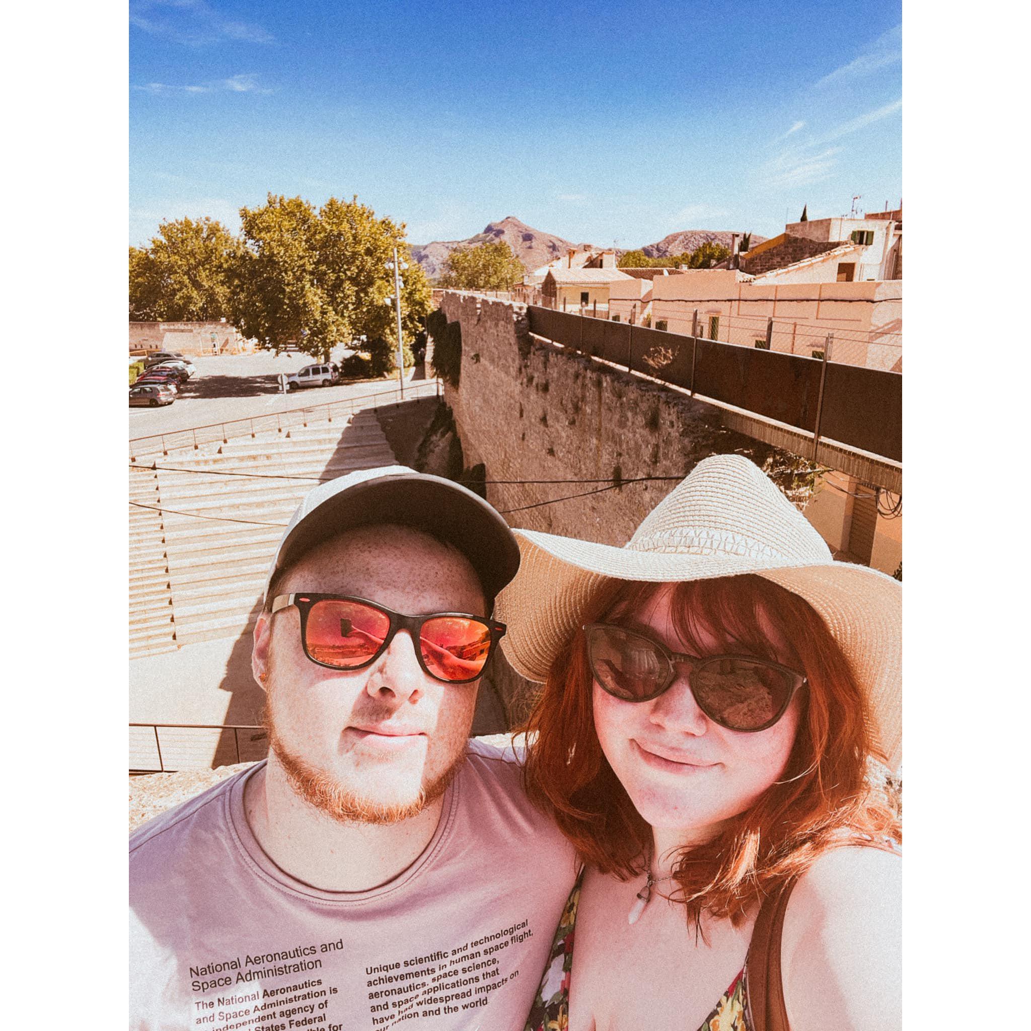 On our first holiday with our friends in Majorca.